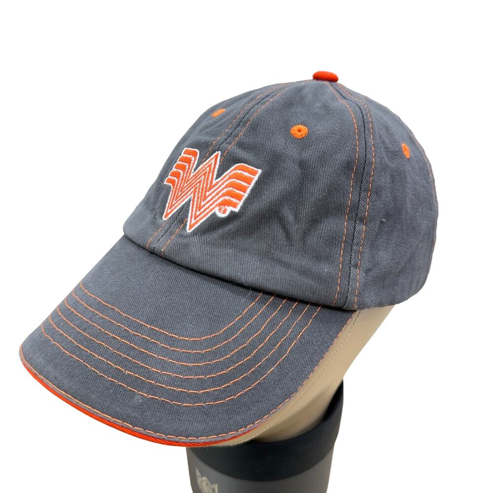 Whataburger Unisex Size One Size Baseball Cap Hat Grey Logo Adjustable Strap